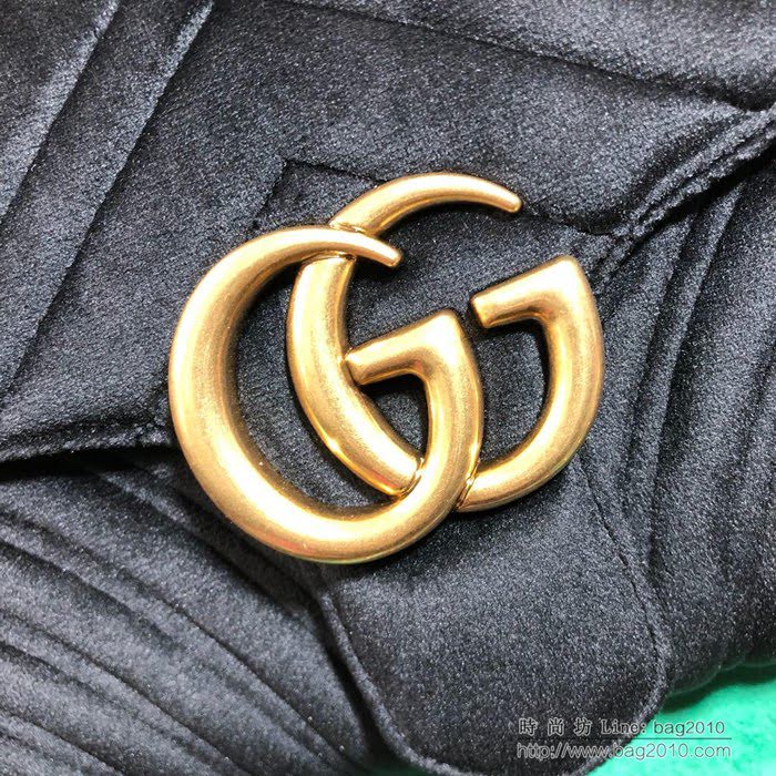 GUCCI古馳女包 新款 專櫃品質 498079 進口牛皮 原廠五金 黑絨 Gucci斜挎包  ydgq3156